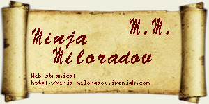 Minja Miloradov vizit kartica